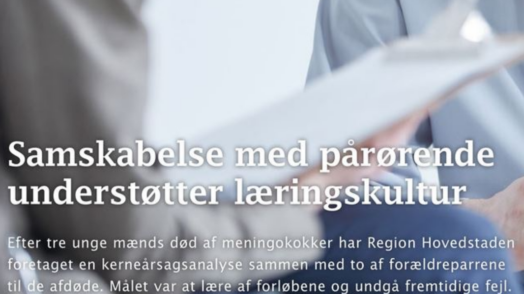 Samskabelse med pårörende understötter lärningskultur